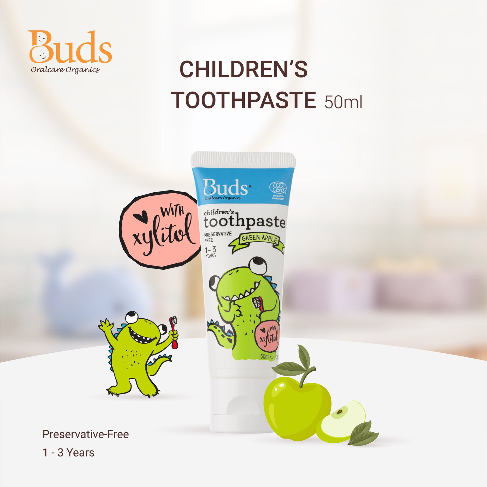 Buds Organics BOO Children's Toothpaste with Xylitol - Image 1