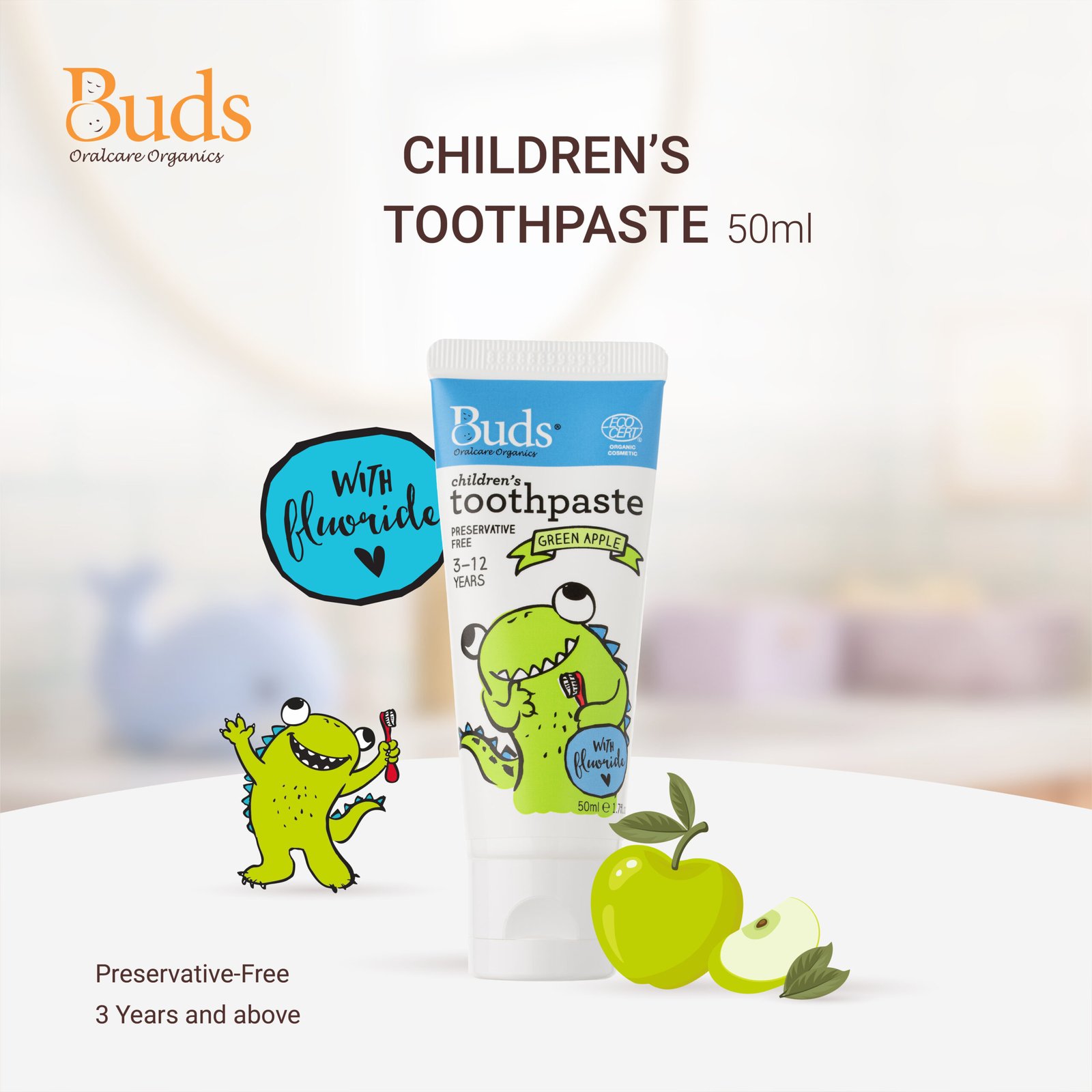 Buds Organics BOO Children's Toothpaste with Fluoride - Image 1
