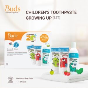 Buds Organics BOO Children's Toothpaste Growing Up Set