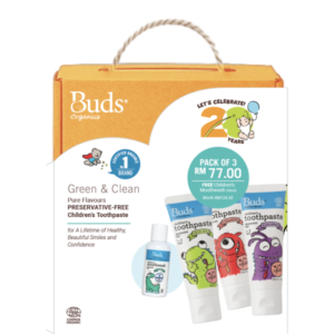 Buds Organics BOO Children's Toothpaste Xylitol Triple Pack