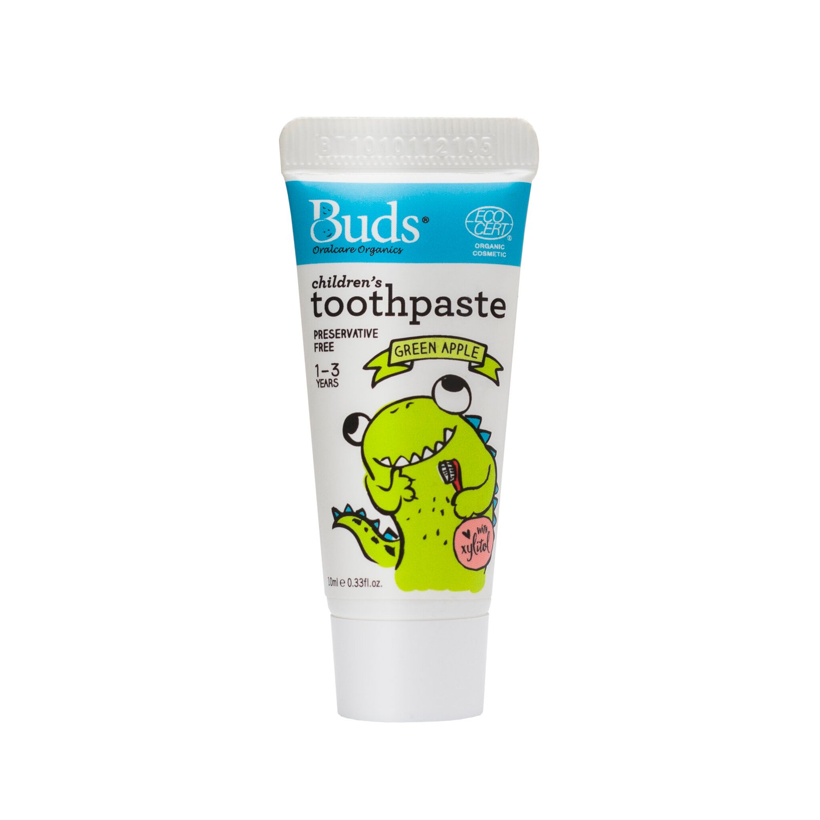 BUDS CHILDREN'S TOOTHPASTE GREEN APPLE WITH XYLITOL 10ML