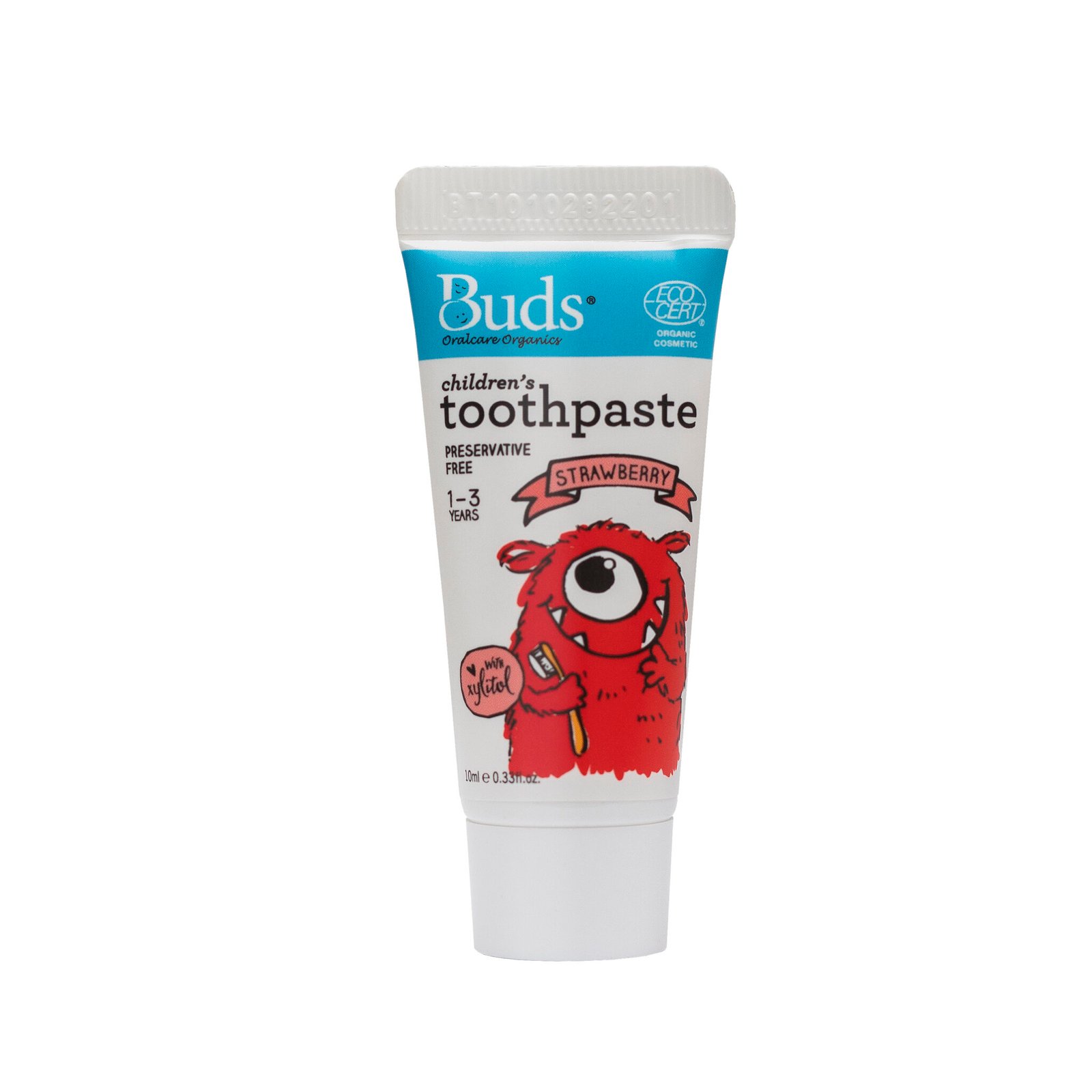 BUDS CHILDREN'S TOOTHPASTE STRAWBERRY WITH XYLITOL 10ML