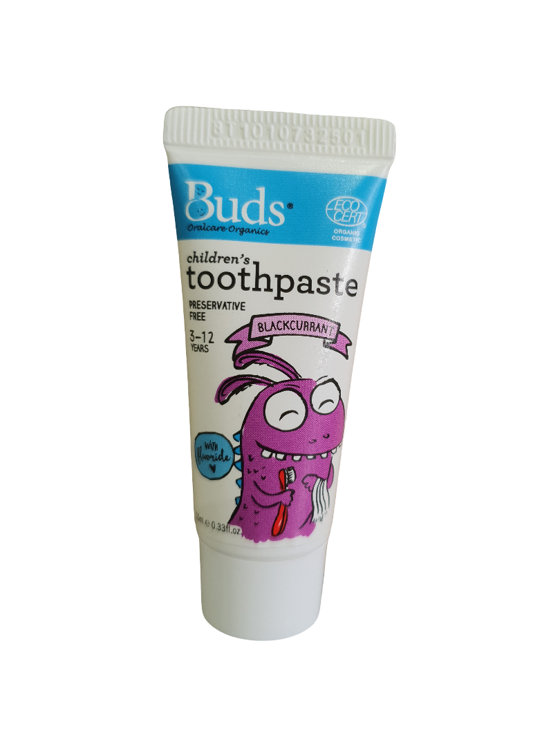 BUDS CHILDREN'S TOOTHPASTE BLACKCURRANT WITH FLUORIDE 10ML