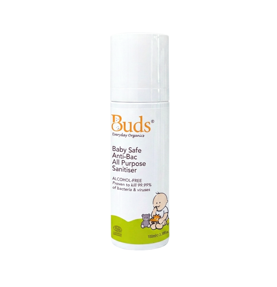 Buds Organics BEO Baby Safe Anti-Bac All Purpose Sanitiser (100ml) - Image 1